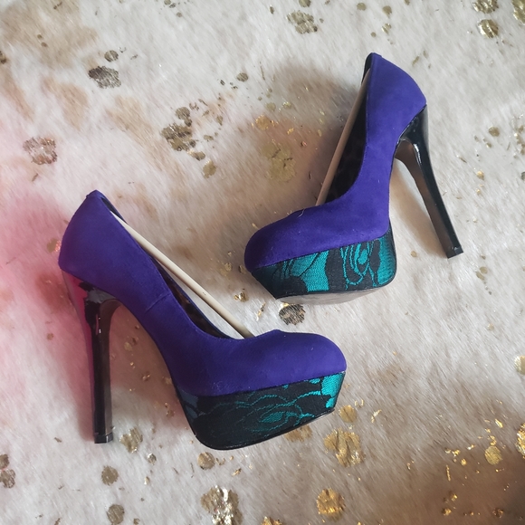 Betsey Johnson Shoes - NIB Betsey Johnson 7.5 Dareah Blue Suede Heels